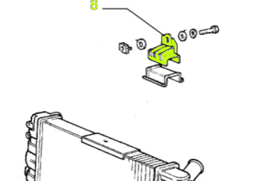 Halter, Kühler (82472678) FIAT / Lancia Original